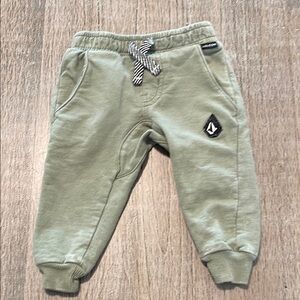 Volcom Green Jogger Sweatpants with Elastic Cuffs 12M‎